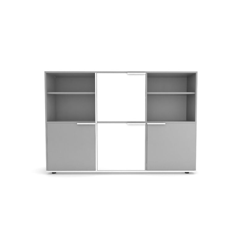 SIDEBOARD DODA with Door Cabinets and Open Shelves