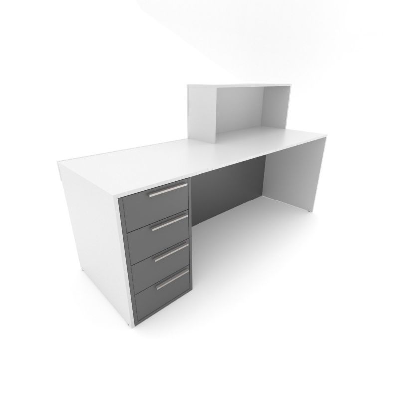 1C Undercounter Cabinet with 4 Drawers for Reception Desks